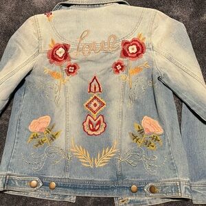 Chico’s Love Limited Denim Jacket with Embroidered Details